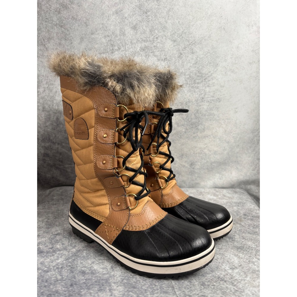 Sorel Women's Faux Fur Tofino II Waterproof Boot in‎ Curry/Fawn Size 8